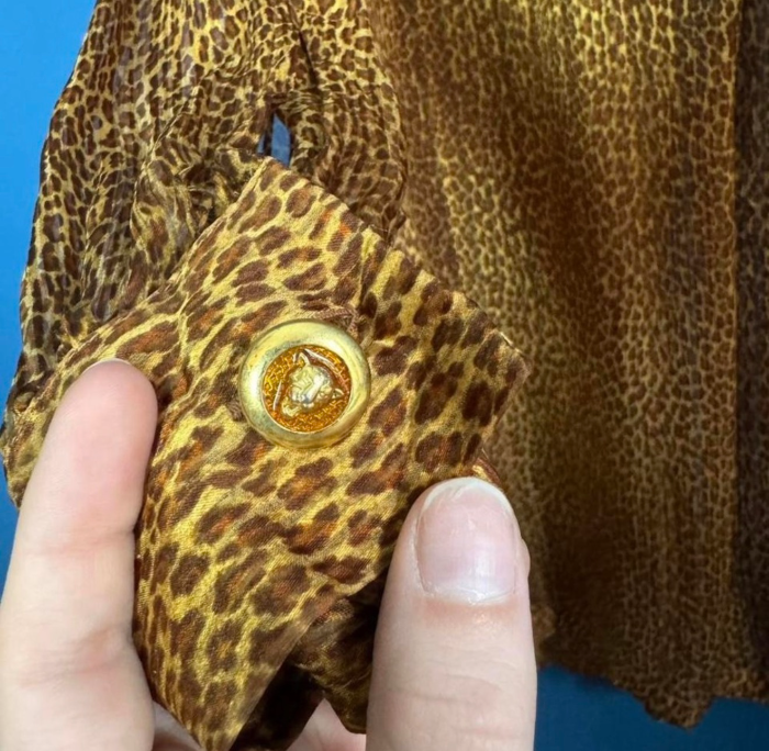 Vintage Escada — Sheer Silk Leopard Blouse